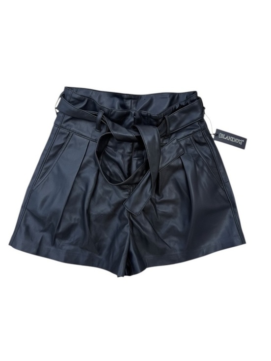 Blank NYC Pants - BLANKNYC Black Faux Leather Paperbag Tie Waist Shorts Size 27 NWT